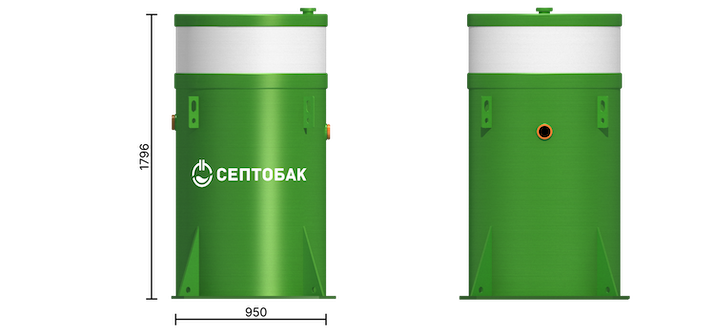 Септобак ЭКО 2+ размеры
